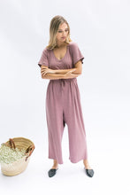 Load image into Gallery viewer, Janie Jumpsuit HEATHER ROSE S, M, L, XL **rope belt**